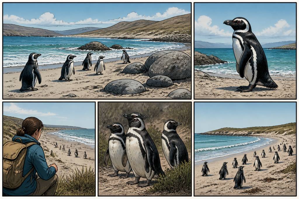 Manchots sur une plage : où les observer en voyage ?