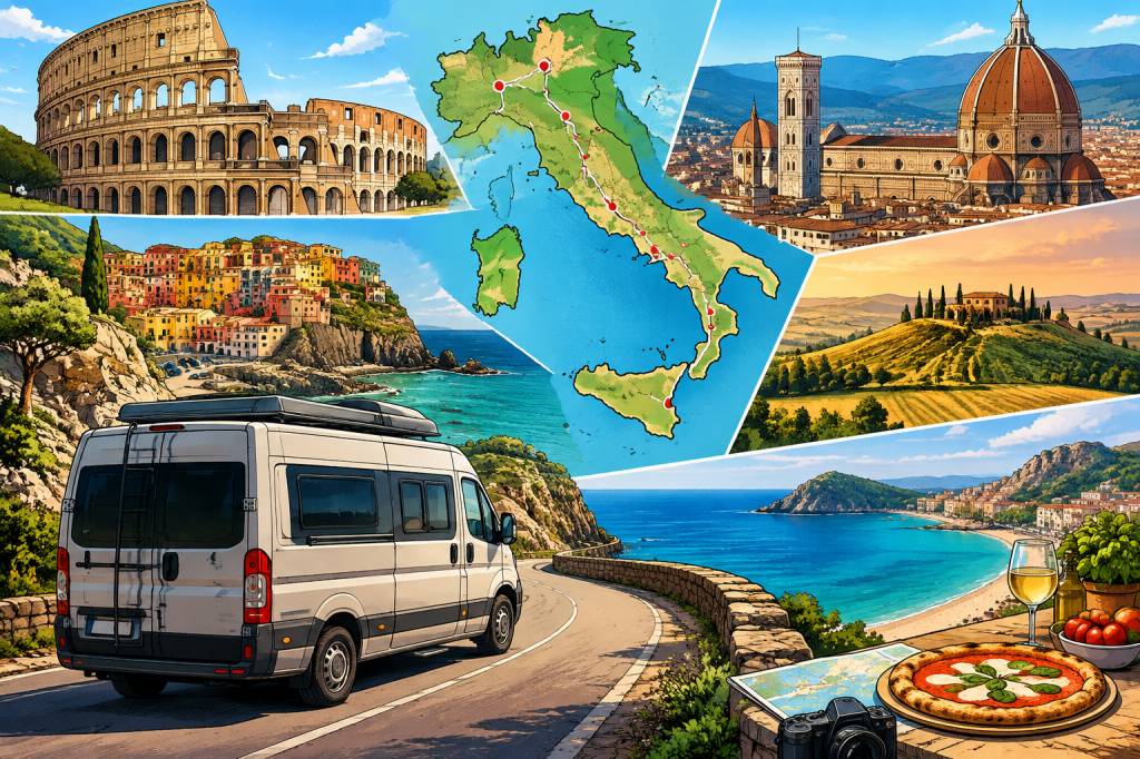 Italie en van : itinéraire, étapes incontournables et conseils pour un road trip inoubliable