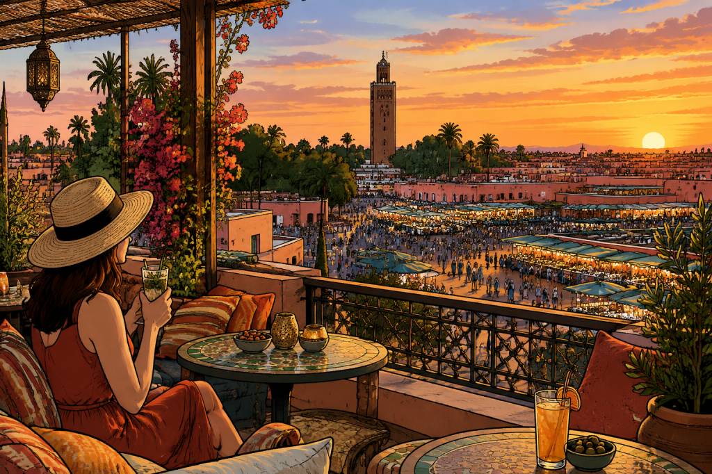 Rooftop à Marrakech : les meilleures terrasses de la place Jemaa el-Fna